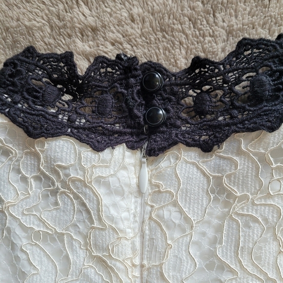 Maggy London drop waist sleeveless lace shift mini dress size 2 - Picture 10 of 14